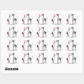 Schattigee Greyhound Hond en Vriend Vierkante Sticker (Vel)