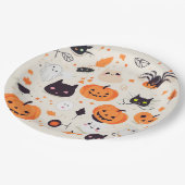 Schattigee griezelige Critters Halloween Treat Papieren Bordje (Gekanteld)