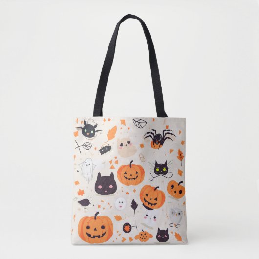 Schattigee griezelige Critters Halloween Treats Tote Bag (Voorkant)