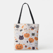 Schattigee griezelige Critters Halloween Treats Tote Bag (Achterkant)
