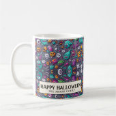 Schattigee griezelige kleine monsters Halloween Koffiemok (Links)