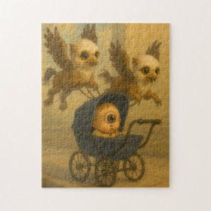 Schattigee Griffins & Baby Cyclops Mythologie Fant Legpuzzel