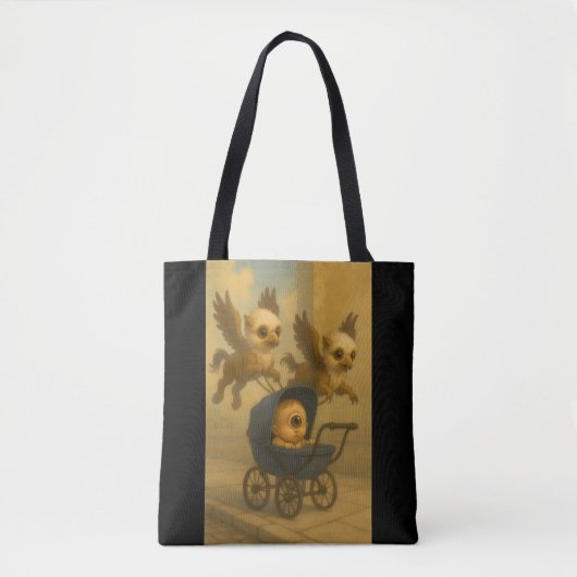 Schattigee Griffins & Baby Cyclops Mythologie Fant Tote Bag (Voorkant)