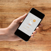 Schattigee Grijs en Geel Gekke Gans 1e Verjaardag Kaart