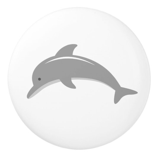 Schattigee grijze dolfijn kwekerij deur en lade kn keramische knop (Voorkant)