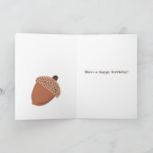 Schattigee Grijze Eekhoorn Funny Go Nuts Verjaarda Kaart (Binnen)