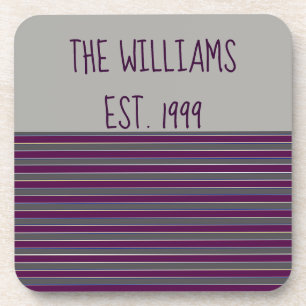 Schattigee grijze en Paarse strepen Onderzetter