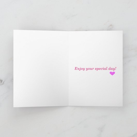 Schattigee grijze ezel op roze harten verjaardag kaart (Binnen)