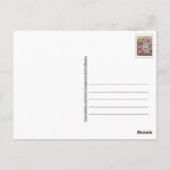 Schattigee Grijze Kat in Tulpen Briefkaart (Achterkant)