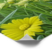 Schattigee Grijze Kat met Gele Ogen Ai Art Poster (Hoek)