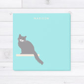 Schattigee Grijze Kattennotities met Naam Post-it® Notes