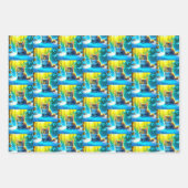 Schattigee Grijze Kittens in de Sneeuwkerst Inpakpapier Vel (Voorkant 2)