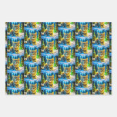 Schattigee Grijze Kittens in de Sneeuwkerst Inpakpapier Vel (Voorkant)