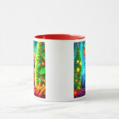 Schattigee Grijze Kittens met Kerstbomen Mok (Midden)