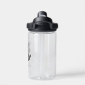 Schattigee grijze kleine ezel waterfles (Achterkant)