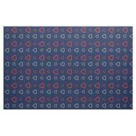 Schattigee Grijze Rode Harten Patroon Midnight Blu Stof