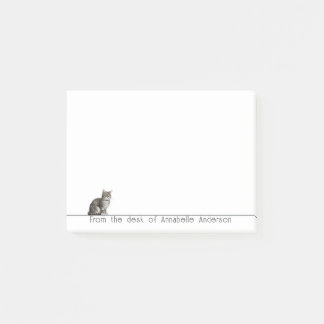 Schattigee Grijze Tabby Kat Persoonlijke notities Post-it® Notes