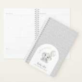 Schattigee Grijze Waterverf Olifant met Ballon Bab Planner (Display)