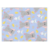 Schattigee grijze witte olifantenmuis pindakaas tafelkleed (Voorkant (Horizontaal))