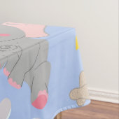 Schattigee grijze witte olifantenmuis pindakaas tafelkleed (Voorbeeld)