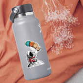 Schattigee grillige astronaut, Planet Outer Space, Sticker