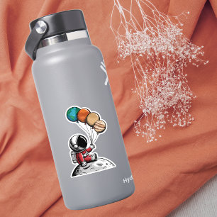 Schattigee grillige astronaut, Planet Outer Space, Sticker