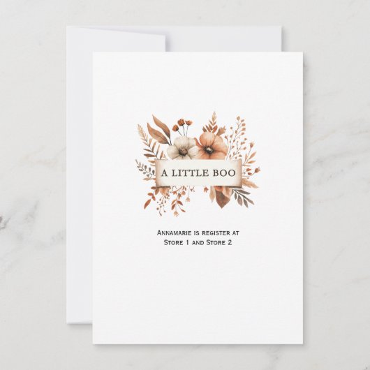 Schattigee grillige Baby Boo is het brouwen van Ba Kaart (Achterkant)