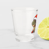 Schattigee/grillige baby kerstdino shot glas (Links)
