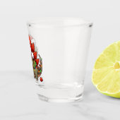 Schattigee/grillige baby kerstdino shot glas (Rechts)