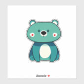 Schattigee grillige beer cartoon sticker (Vel)