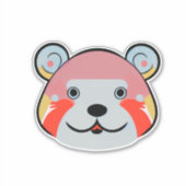 Schattigee grillige beer cartoon sticker (Voorkant)