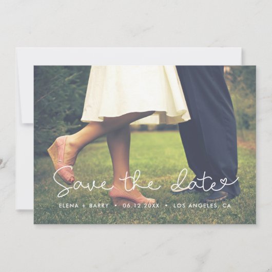 Schattigee grillige Bewaar de datum fotokaart Save The Date (Voorkant)