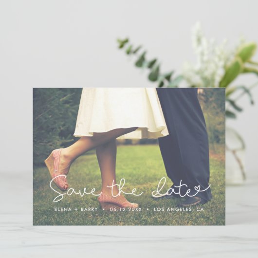 Schattigee grillige Bewaar de datum fotokaart Save The Date (Staand voorkant)