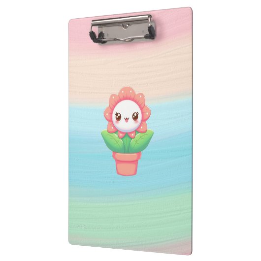 Schattigee, grillige bloem in pot klembord (Links)