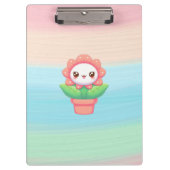 Schattigee, grillige bloem in pot klembord (Voorkant)