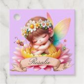 Schattigee grillige bloemen Sweet Dreams Slaapfee Bedankjes Labels (Voorkant)