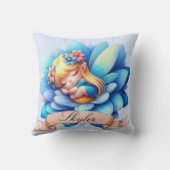 Schattigee grillige bloemen Sweet Dreams Slaapfee Kussen (Achterkant)