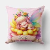 Schattigee grillige bloemen Sweet Dreams Slaapfee Kussen (Voorkant)