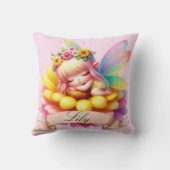 Schattigee grillige bloemen Sweet Dreams Slaapfee Kussen (Achterkant)