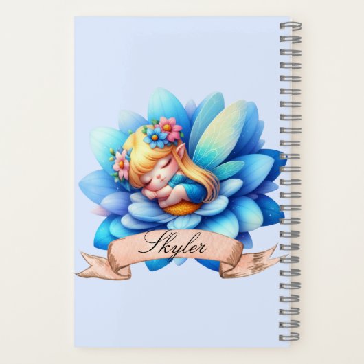 Schattigee grillige bloemen Sweet Dreams Slaapfee Notitieboek (Achterkant)