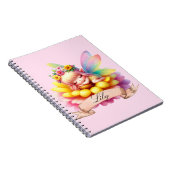 Schattigee grillige bloemen Sweet Dreams Slaapfee Notitieboek (Rechterzijde)