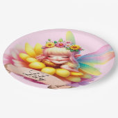 Schattigee grillige bloemen Sweet Dreams Slaapfee Papieren Bordje (Gekanteld)