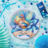 Schattigee grillige bloemen Sweet Dreams Slaapfee Papieren Bordje (Feest)