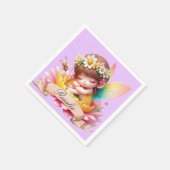 Schattigee grillige bloemen Sweet Dreams Slaapfee Servet (Hoek)