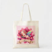 Schattigee grillige bloemen Sweet Dreams Slaapfee Tote Bag (Voorkant)