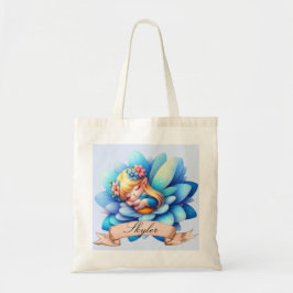 Schattigee grillige bloemen Sweet Dreams Slaapfee Tote Bag