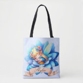 Schattigee grillige bloemen Sweet Dreams Slaapfee Tote Bag (Voorkant)