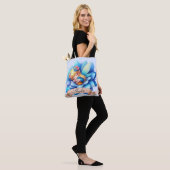 Schattigee grillige bloemen Sweet Dreams Slaapfee Tote Bag (Op model)