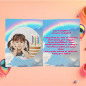 Schattigee grillige bloemeneenhoorn Girly Kids Ver Kaart