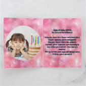 Schattigee grillige bloemeneenhoorn Girly Kids Ver Kaart (Binnen)